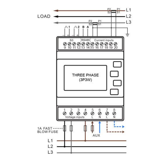 SMARTRAIL X835-MID Multi-function Power Meter – Pulse & Modbus Comms